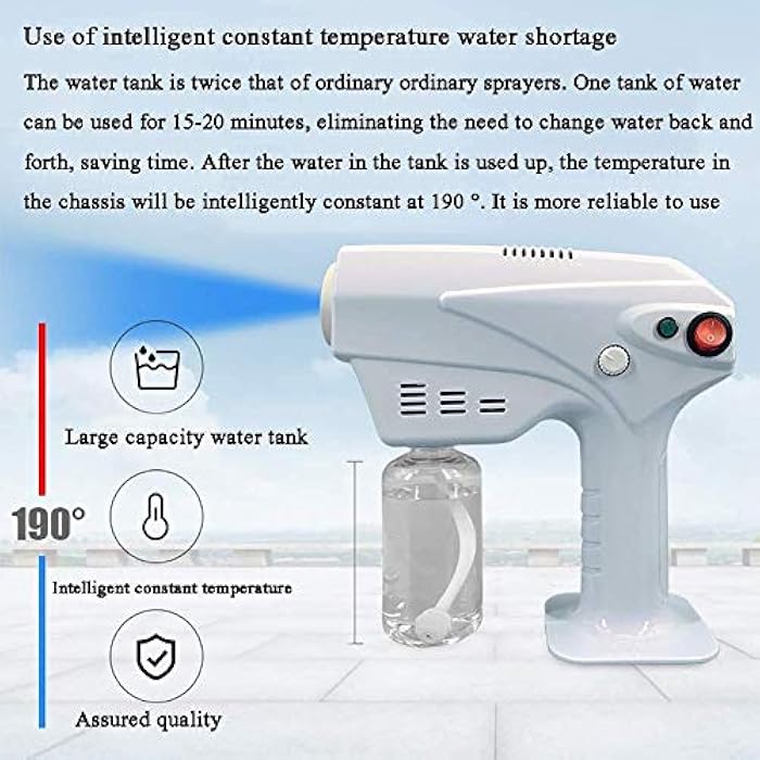 Nano Steam Gun Hair Spray Machine with Blue Light (110V-240V, 1200W, 260ml) - Image 3
